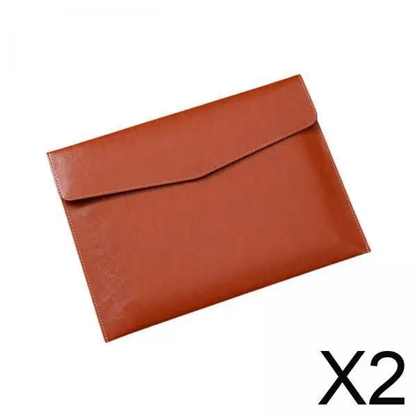 

Business Office PU Leather Document File Folder Large Capacity Waterproof Organizer with Pen Slots for A4 Papers