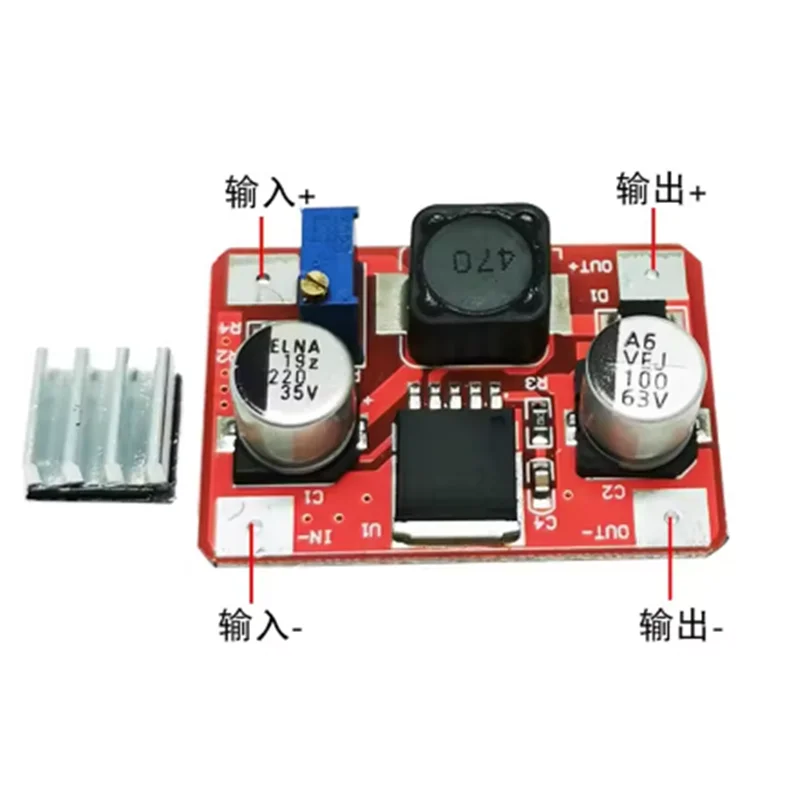 บอร์ดแปลงไฟแรงดันสูง LM2577 DC-DC 5V~35V เป็น 12V 24V 48V โมดูลจ่ายไฟปรับแรงดันได้