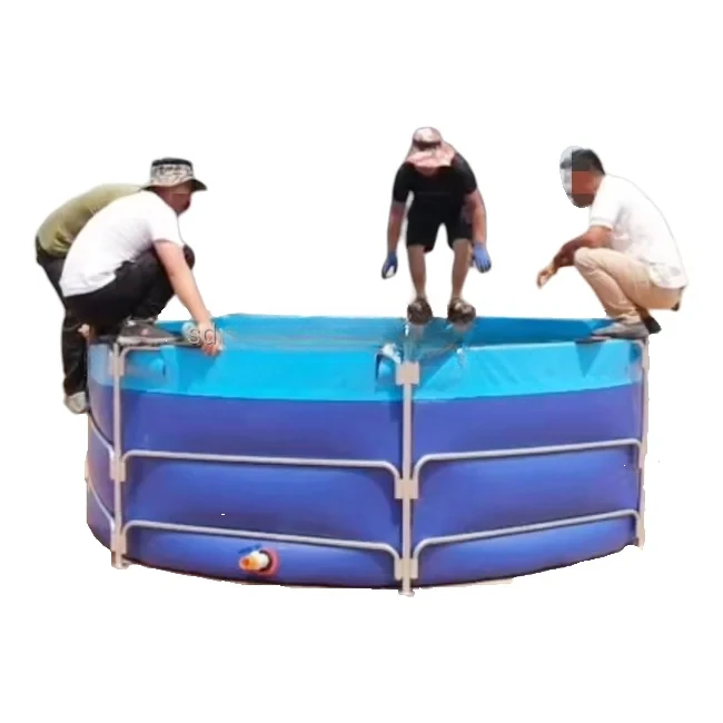 

Portable Fish Pond Big Size Koi Pond Tanks Plastic Fish Tank Low Investment Pvc Fish Farming Equipments