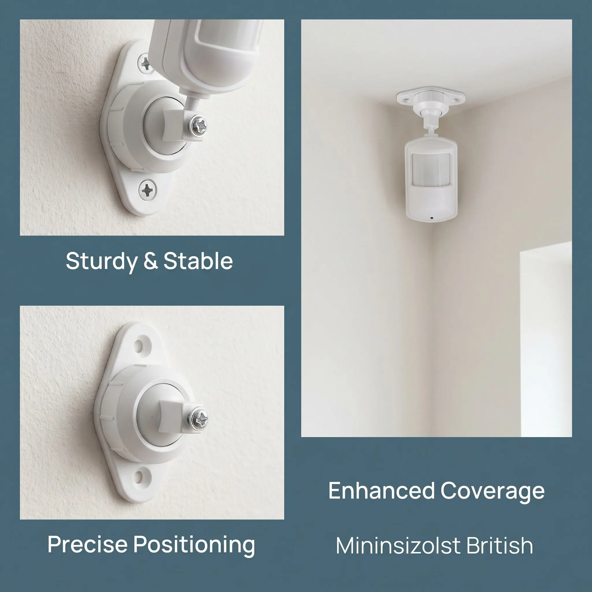 8Pcs Security Sensor Wall Mount Bracket Universal Infrared Alarm Mount for Pir Motion Weatherproof Indoor Outdoor Home