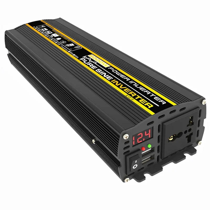 Reiner Sinus-Wechsel richter mit zwei USB-Ladegeräten 8000W 6000W 4000W 3000W DC 12V bis AC 220V Spannungs wandler Auto Home Transformator