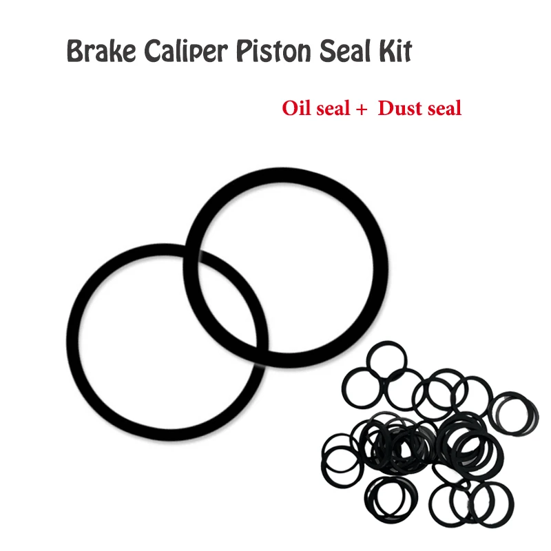 Electric Vehicle Brake Caliper Cylinder Seal Kit – Rubber Rectangular Dust Seal & Oil Seal Leak-Proof 2pcs And 10pcs
