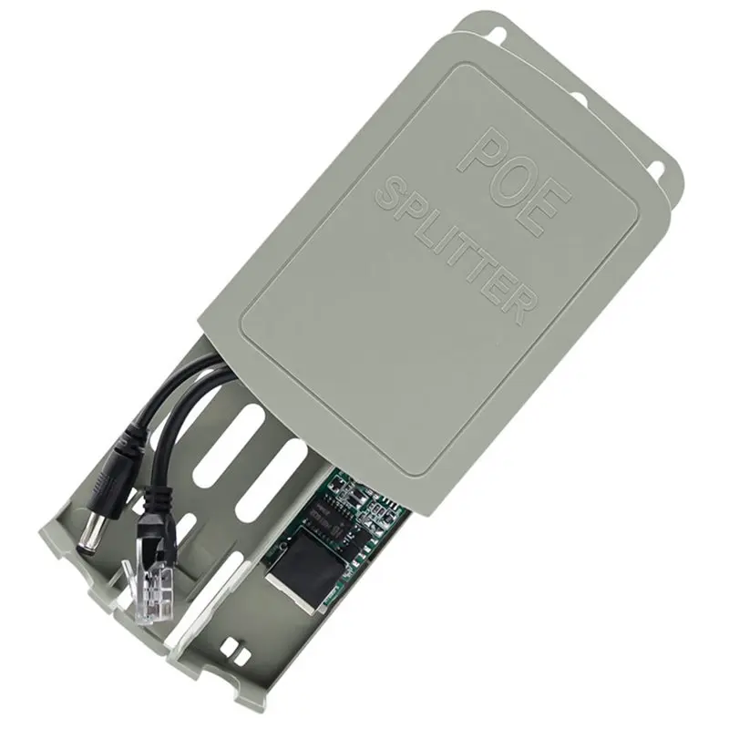 ABNR For Outdoor CCTV Security System IP67 Waterproof POE Splitter 48V To 12V 1.2A IEEE 802.3Af/At Adapter For IP Camera