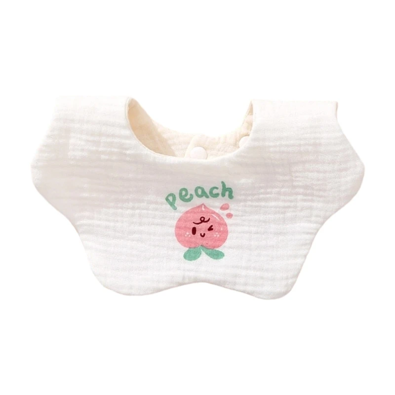 

Feeding Bib Cotton Petal Bib Cartoon Pattern Cotton Drooling Apron Baby Burp Cloths Feeding Bib 360 Degree Rotating