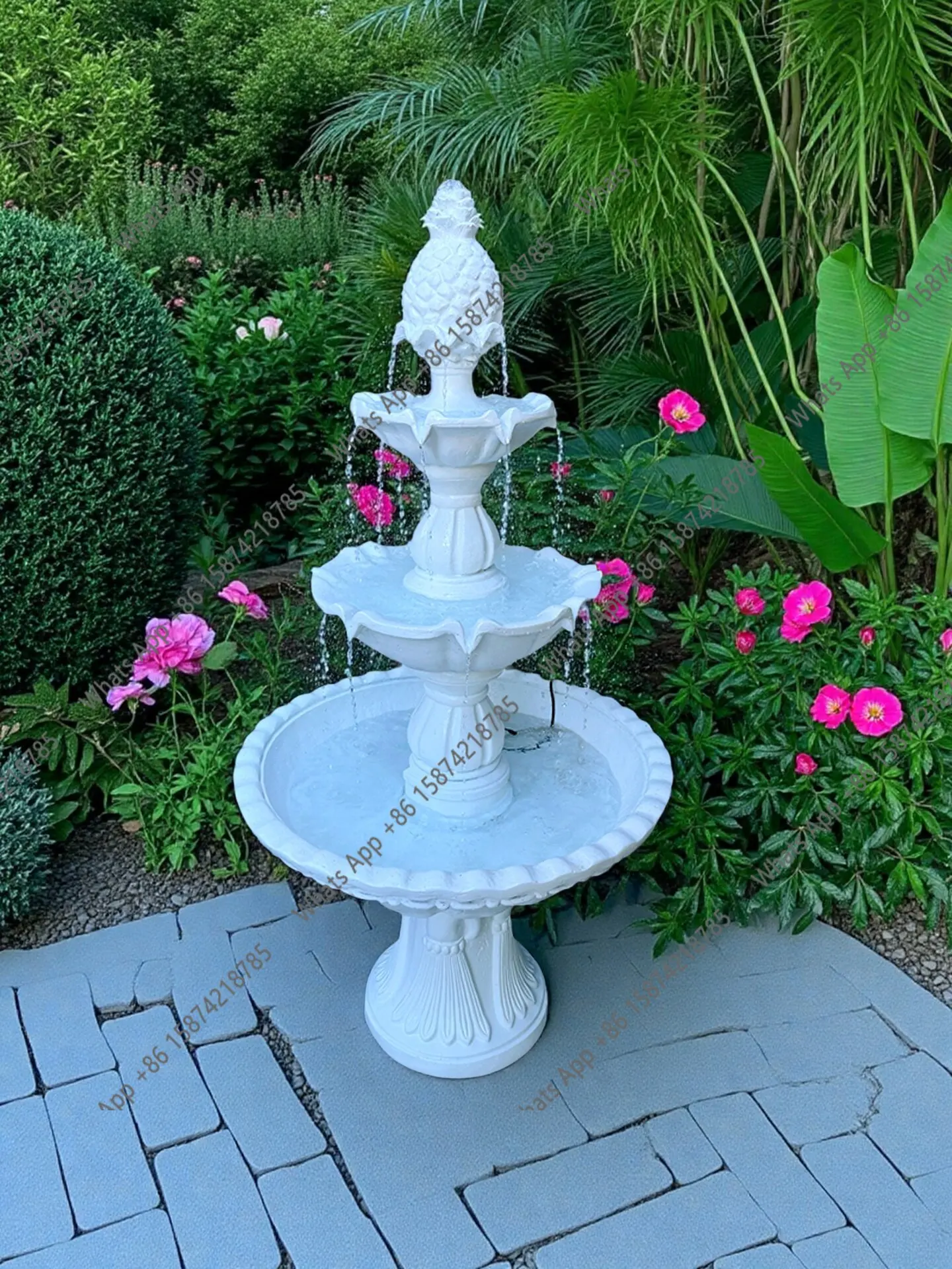 European-style running water fountain outdoor courtyard garden fish pond fountain landscape decoration wedding ornament wishing