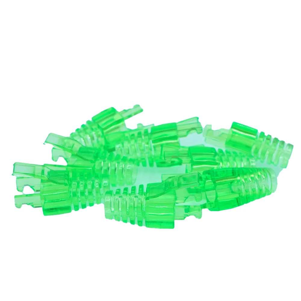 COMNEN 1-300pcs Cat6 Strain Relief Boots Colorful Cat 6 Ethernet Lan Rj45 Boot EZ Crimping Rj45 Cable Protector Plug Covers