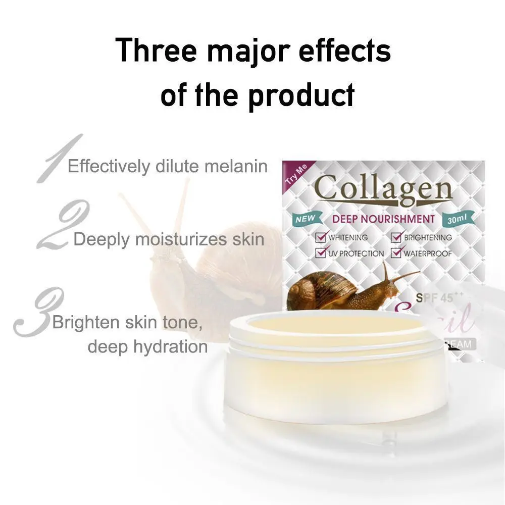 Snail Collagen Beauty Cream Pearl Luxury Moist Gel Anti-Dry Hydrating Facial Skin Care Cream