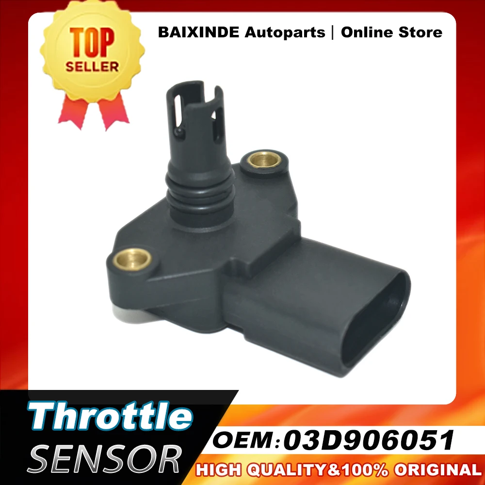 03D906051 036906051D 036906051 Intake Manifold Pressure Sensor Map New For Audi VW Golf MK3 MK4 Vento Bora Polo 1.2 1.6 1.4 16V