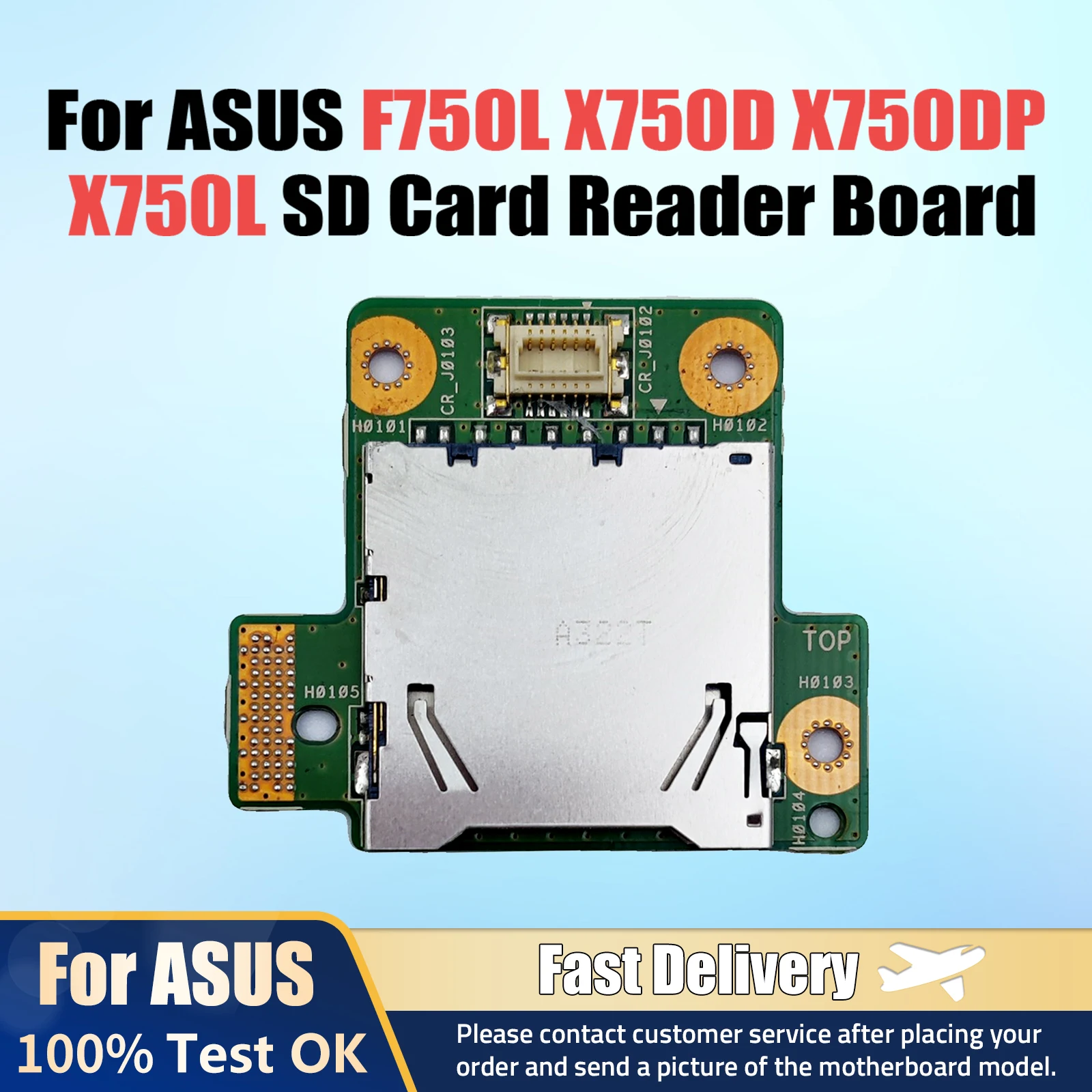 

For Asus F750L X750D X750DP X750L SD Card Reader Board 69N0PJC10A01 60NB01X0-CR1000 Fast Ship