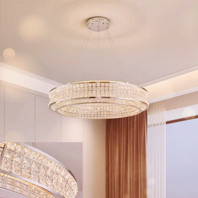 

Французская роскошная хрустальная светодиодная люстра для гостиной, ресторана, бара - креативный современный дизайн освещения