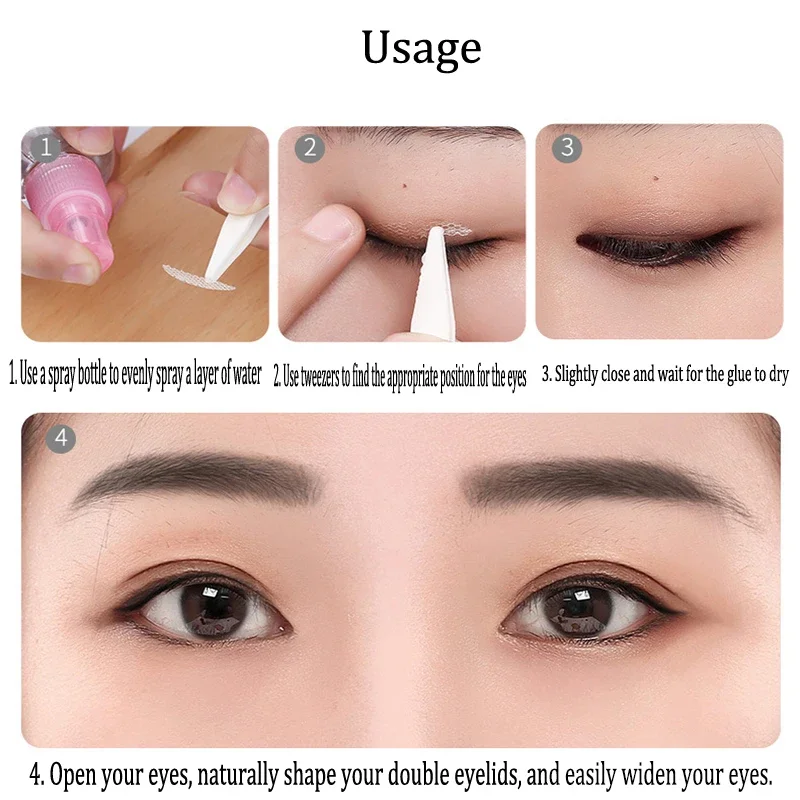 480PCS Patches for Drooping Eyelids Tape Invisible Double Eyelids Stickers Invisible Fallen Eyelids Double Eyelid Glue 2MB310