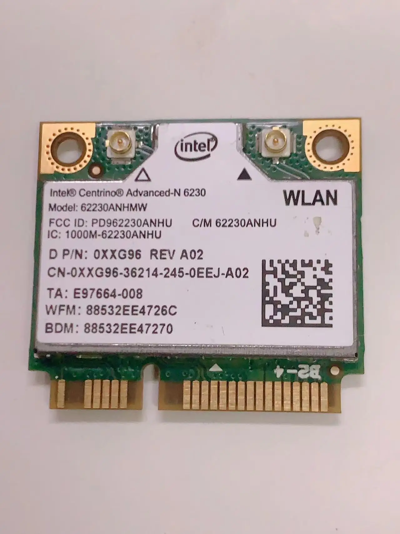 Original Used Half Mini PCI-E card intel 6230 62230ANHMW wireless express wlan network Wi-fi For laptop