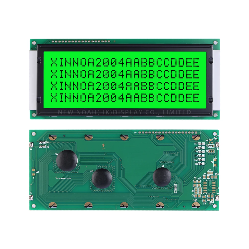 Grünes Licht, schwarze Buchstaben, 2004C-1, großes Zeichen, LCD-Modul-Display, 4 x 20, 18 PIN, Spannung 5 V, ST7066U, LCD-Display