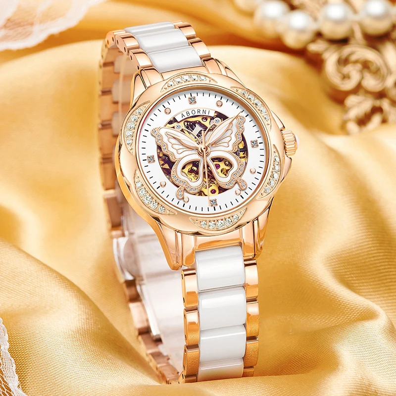 New Fashion Womens Mechanical Watches for Woman Simple Stainless Steel Pagani Designs Women Automatic Watch Gifts Reloj Mujer