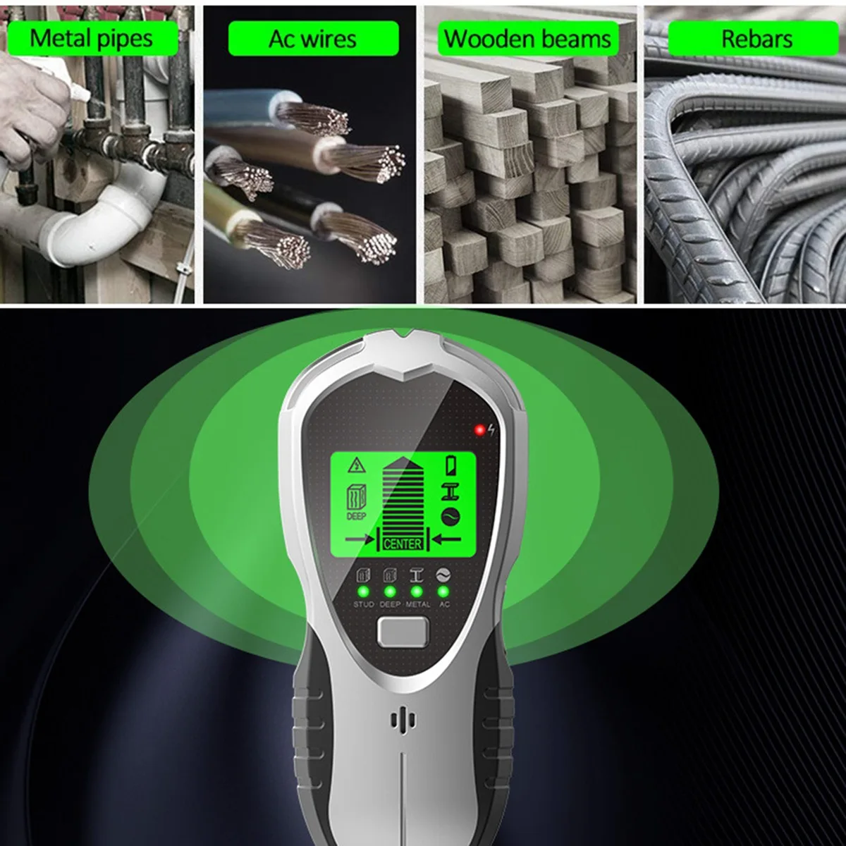 Multifunction Wall Finders With Digital LCD Display For Wood AC Wire Metal Studs Detection