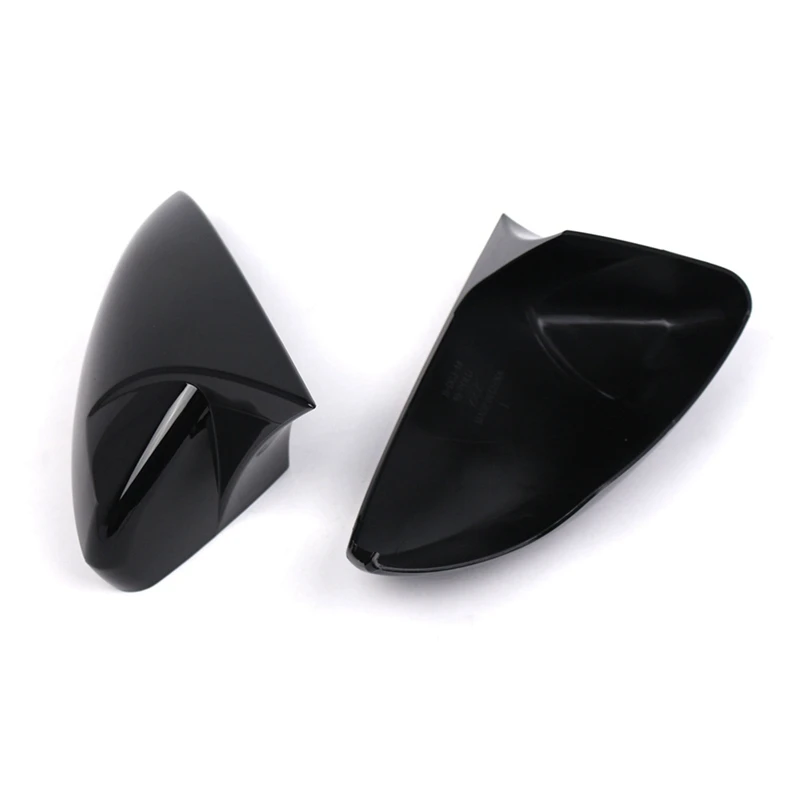 1Pair Car Rearview Mirror Cover Ox Horn Shell 2G0857537 2G0857538 For VW Polo 2018-2022 Side Mirror Cap Trim Housing