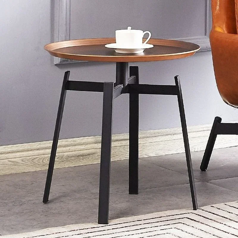 Italian Creative Corner Table Simple Sandblasted Side Table Antique Copper Color Light Corner Minimalist Furniture