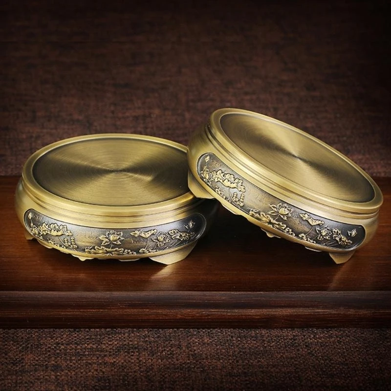 Round Brass Stand for Incenses Burners Holder Circulars Housewarming Gift Home and Office Decoration best sale