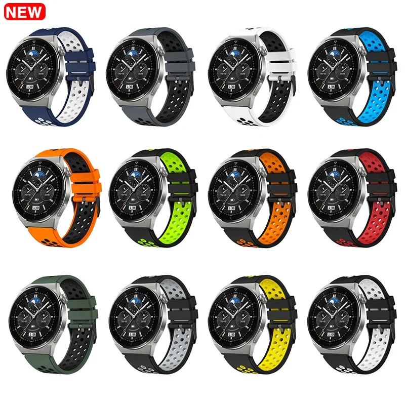 Official Silicone Band For Huawei Watch Gt 3 Pro 46mm Sport Rubber Original Watchband For Huawei Gt2 Pro Wristband Bracelet 22mm