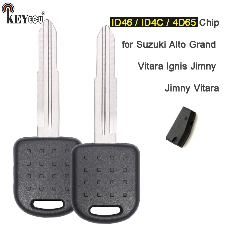 KEYECU ID46/ ID4C / 4 d65 Chip Transponder brelok Blank do Suzuki Alto Grand Vitara Ignis Jimny Jimny Vitara ostrze lewego prawego