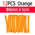 12 piezas naranja de 8 mm