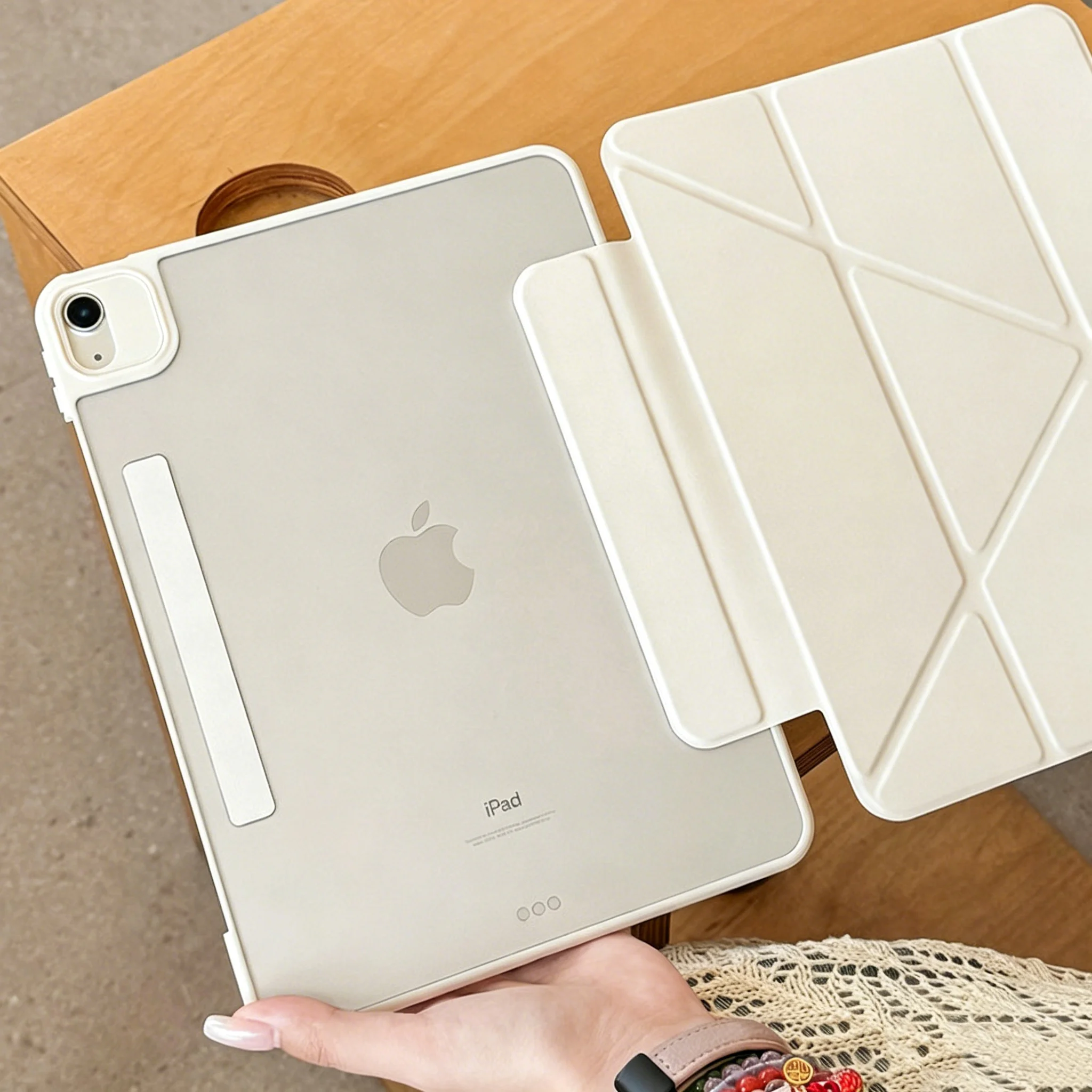 Magnetic Detachable Cover For iPad 10th 11th 2026 Air11 2025 Pro11 Pro13 Mini6 Mini7 Y Fold With Pencil Pocket Auto Wake Sleep view 5
