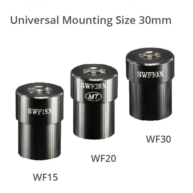 

WF15x WF20x WF30x Stereo Microscope Eyepiece Wide Angle Large Field of View Eyepiece Universal Interface 30mm Lens