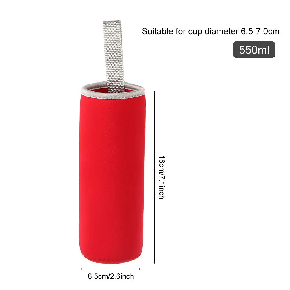 550ml Sport Water Bottle Cover Neoprene Insulator Sleeve Bag Case Pouch  Portable Vacuum Cup Set Sport Camping Accessories