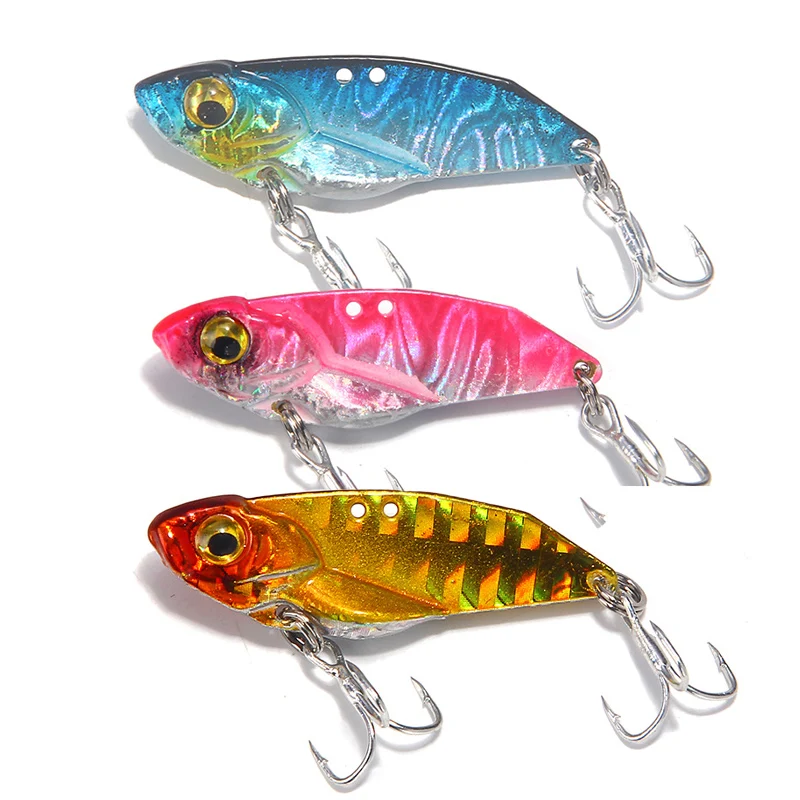 1 PC VIB Metal Fishing Lure Sinking Wobbler Fishing Bait 7/10/15g Ocean River Hard Metal Artificial Vibration Fishing Bait