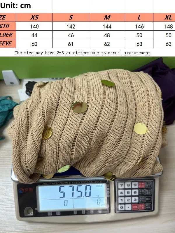 반짝이는 스팽글 딥 V넥 벨티드 니트 롱 드레스 봄 가을 시스루 우아한 여성스러운 스타일 하이웨이스트 롱 드레스