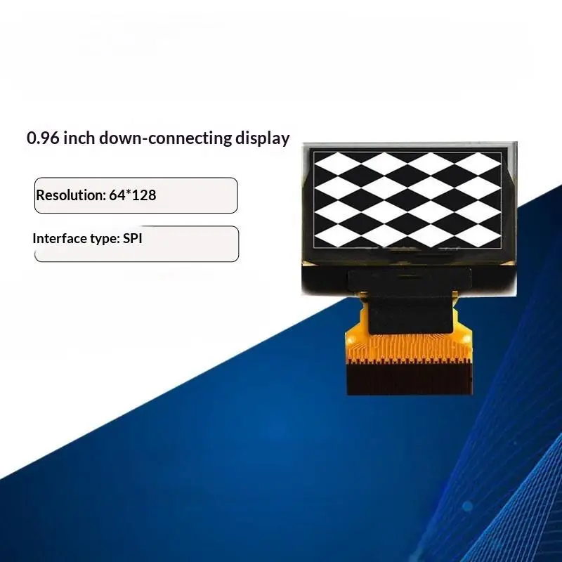 IPS 0.96 Inch 30PIN SPI White PM OLED Screen SSD1306 Drive IC 128*64 Parallel/I2C UP Interface