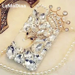 LaMaDiaa-Bling Rhinestone Crystal Soft Phone Case Cover for iPhone16, Fox and Crown, Diamond, 15Plus, 14, 13, 12, 16Pro Max