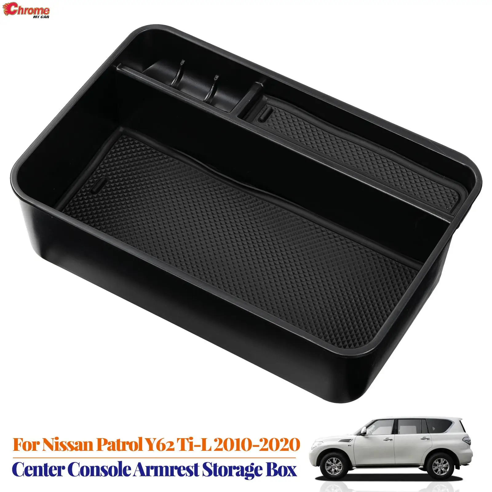 For Nissan Patrol Y62 Ti-L 2010 - 2018 2019 2020 Armrest Storage Glove Box Tray Container Pallet Center Console Stowing Tidying