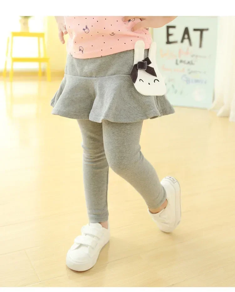Kinderleggings für Babymädchen, Niedliche Spitzen-Prinzessinnen-Leggings mit Rock, Frühling Herbst Einfarbige Baumwoll-Kinderhosen – Detail 26