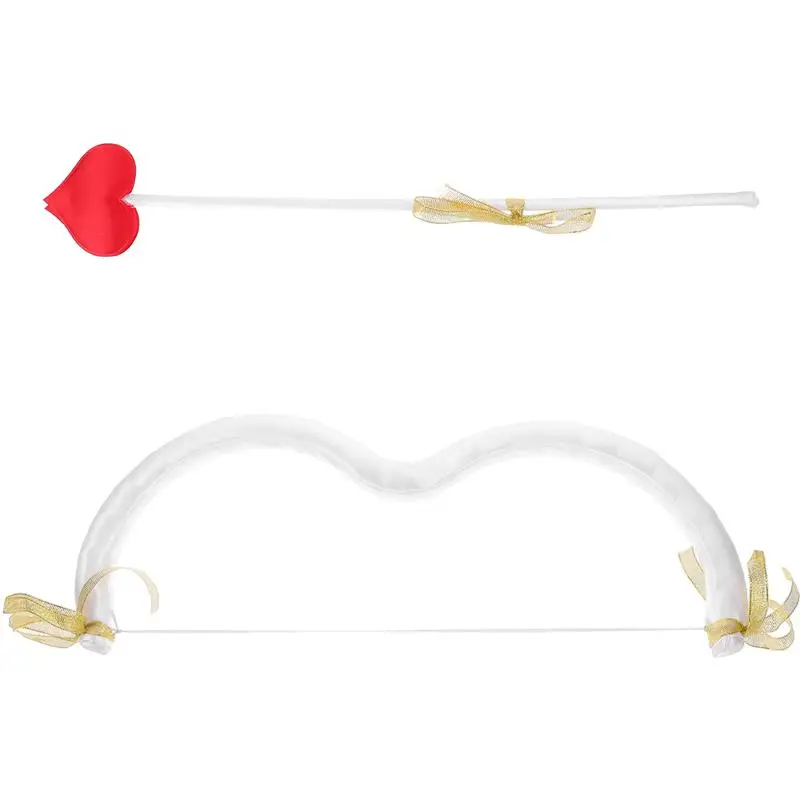 1 Set Of Cupid Arrow Bow Set Valentine Party Cupid Costume Arrow Bow Cupid Cosplay Prop Valentine Stage Performance Cosplay