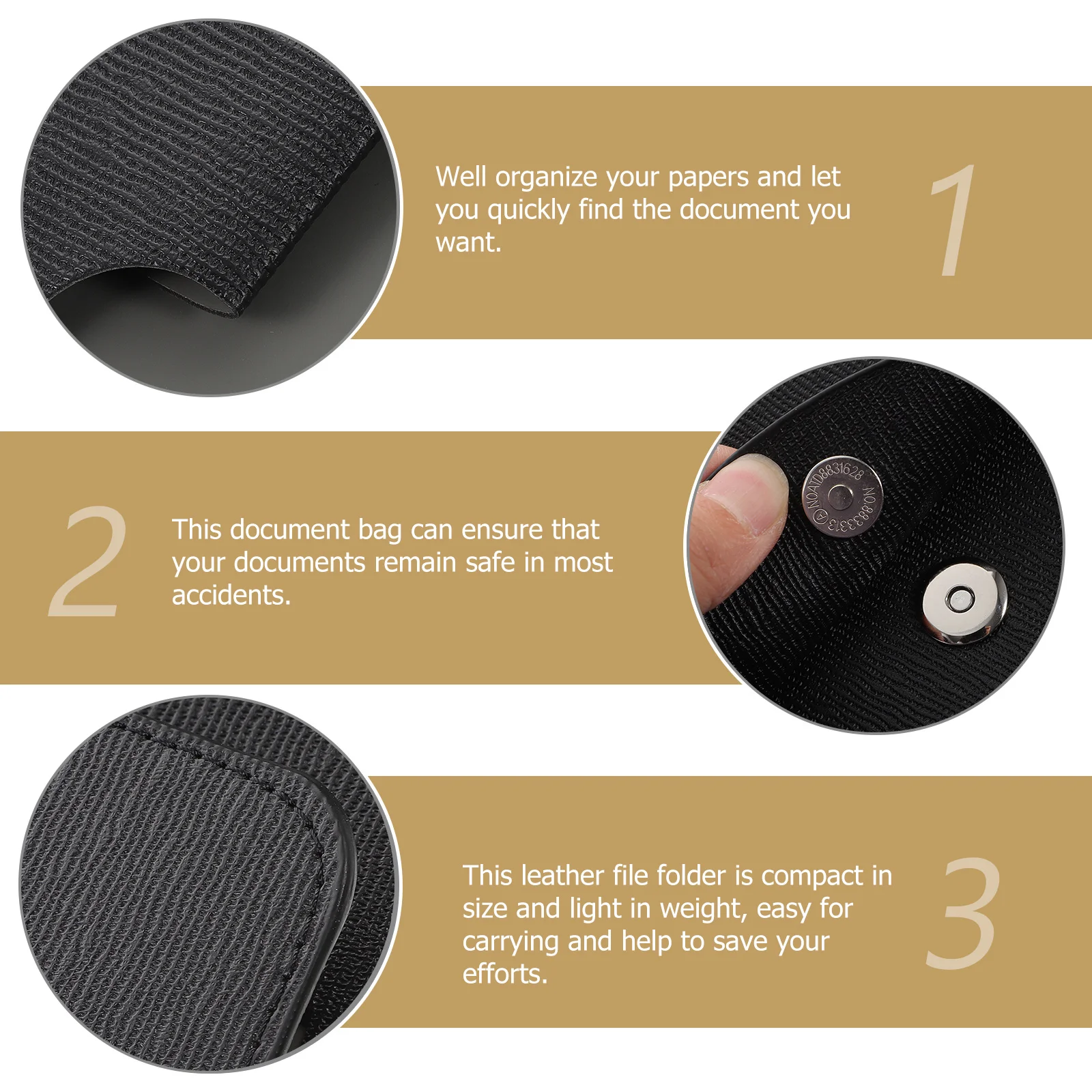 Porta documenti con borsa A4 per ufficio, scuola, organizer portatile per file, cartella di archiviazione, custodia per file da viaggio