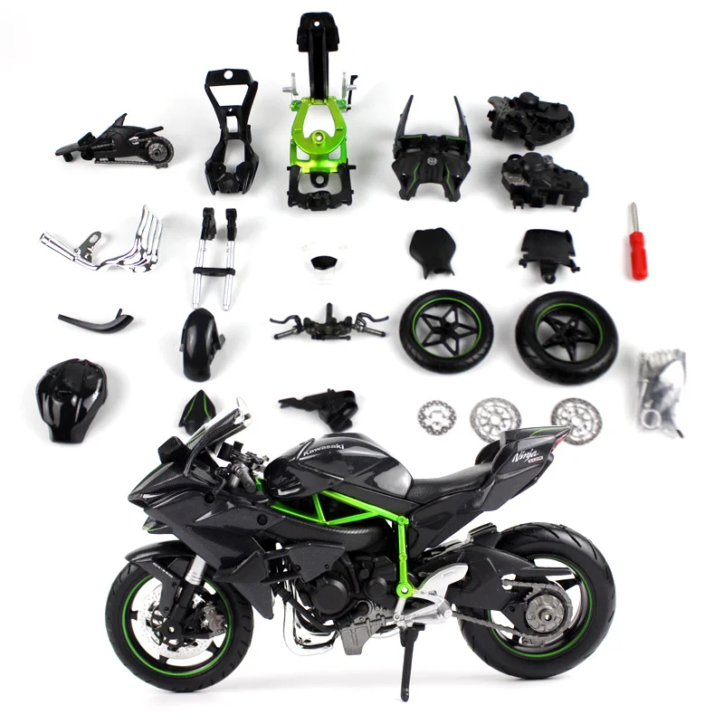 Maisto Assembly Version 1:12 Kawasaki H2R Alloy Motorcycle Model Diecast Metal Toy Racing Motorcycle Model Collection Kids Gifts