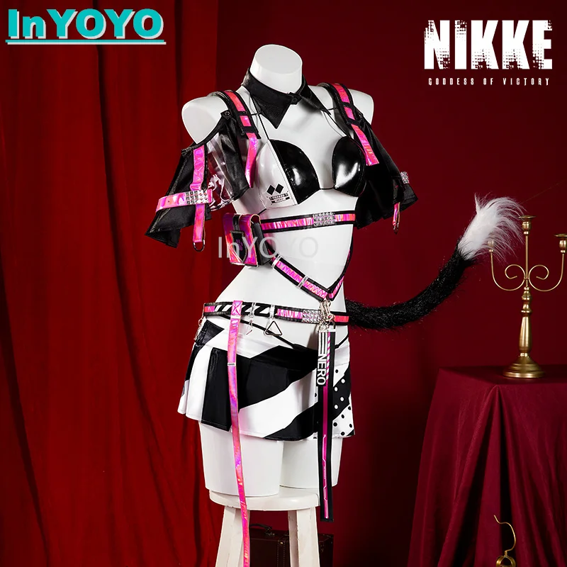 InYOYO NIKKE Niro Dorothy The Goddess Of Victory Game Suit Lovely Cute Women Cat Dress Uniform Cosplay Costume Halloween Party