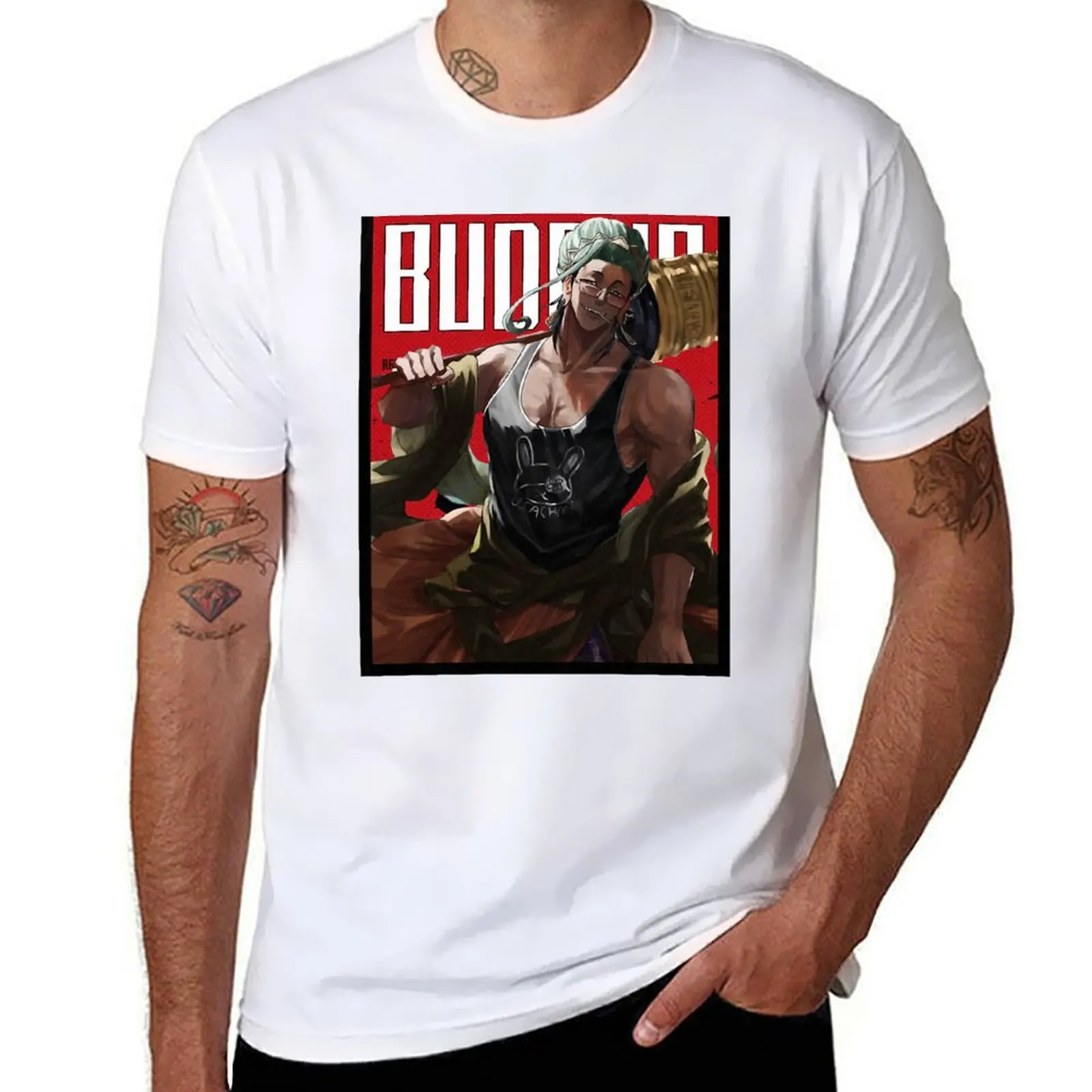 

Buddha Red Comic Design T-Shirt t shirts for man cotton t shirts for man pack cotton