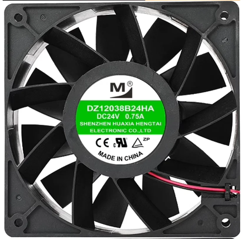 M DZ12038B24HA DC 24V 0.75A 120x120x38mm 2 線式冷却ファン