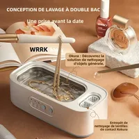 1pc Portable Jewelry Cleaner Machine, Travel Wireless Cleaner, Household High Efficiency Eyeglass Nursing Machine, 360°Cleaning,