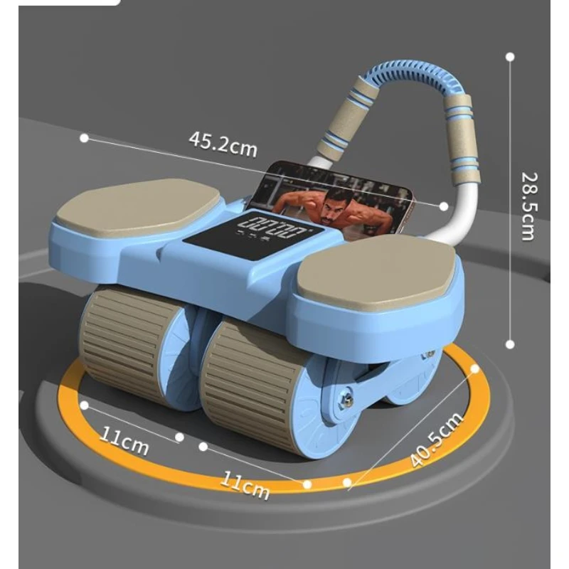 Abdominal Wheel with Automatic Rebound, Abdominal Curl Slimming Belly Exercise Equipment for Home Use
