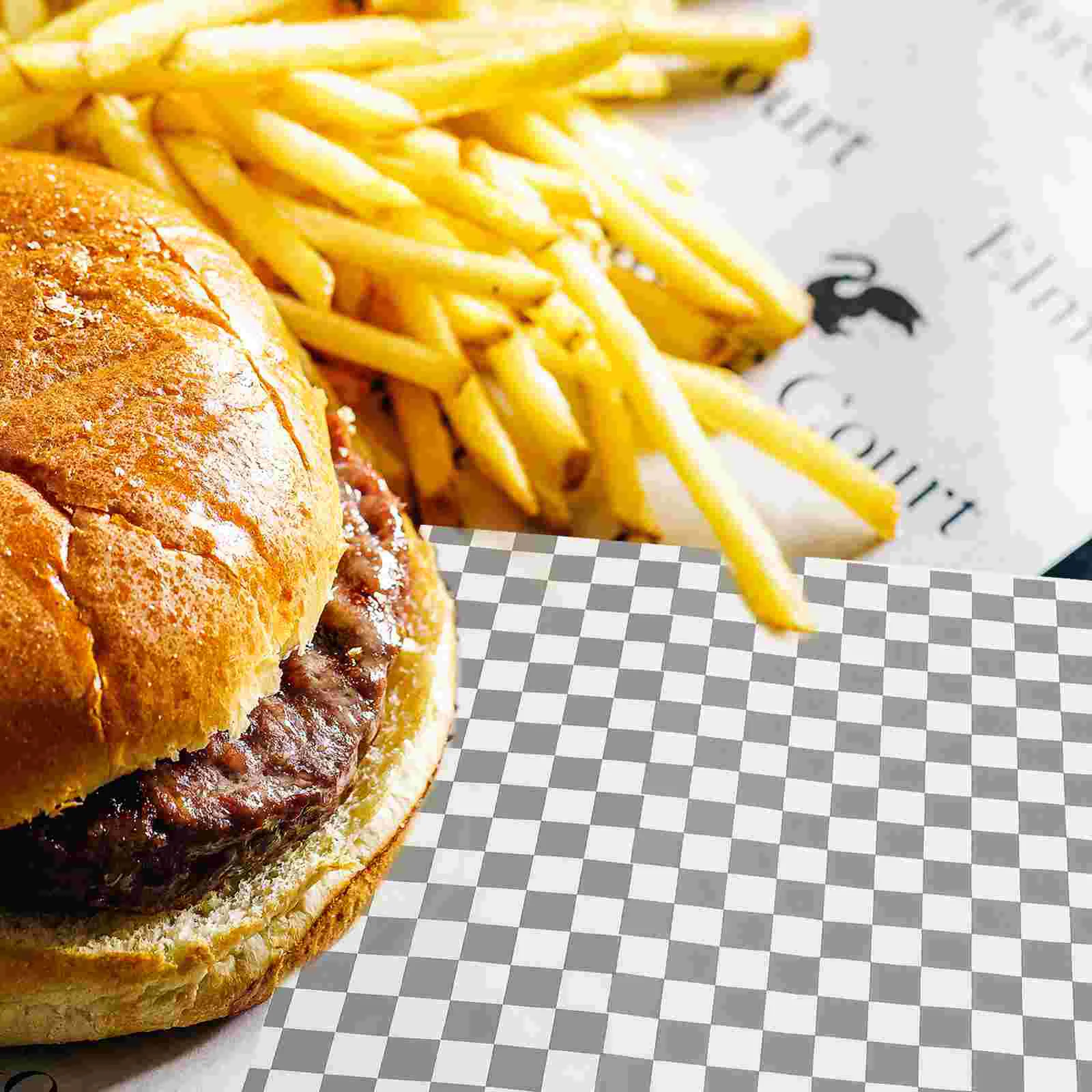 50 ورقة الشطرنج ورق التغليف كرة الأرز بينتو الخبز الخبز حصيرة الشحوم واقية ساندويتش صواني مدمجة الجبن