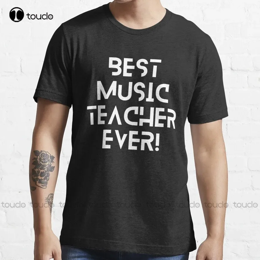Luckiest Music Teacher | Ever  Best Music Teacher Ever | Written  T-Shirt Womens Baseball Shirt Xs-5Xl Breathable Cotton Hip Hop