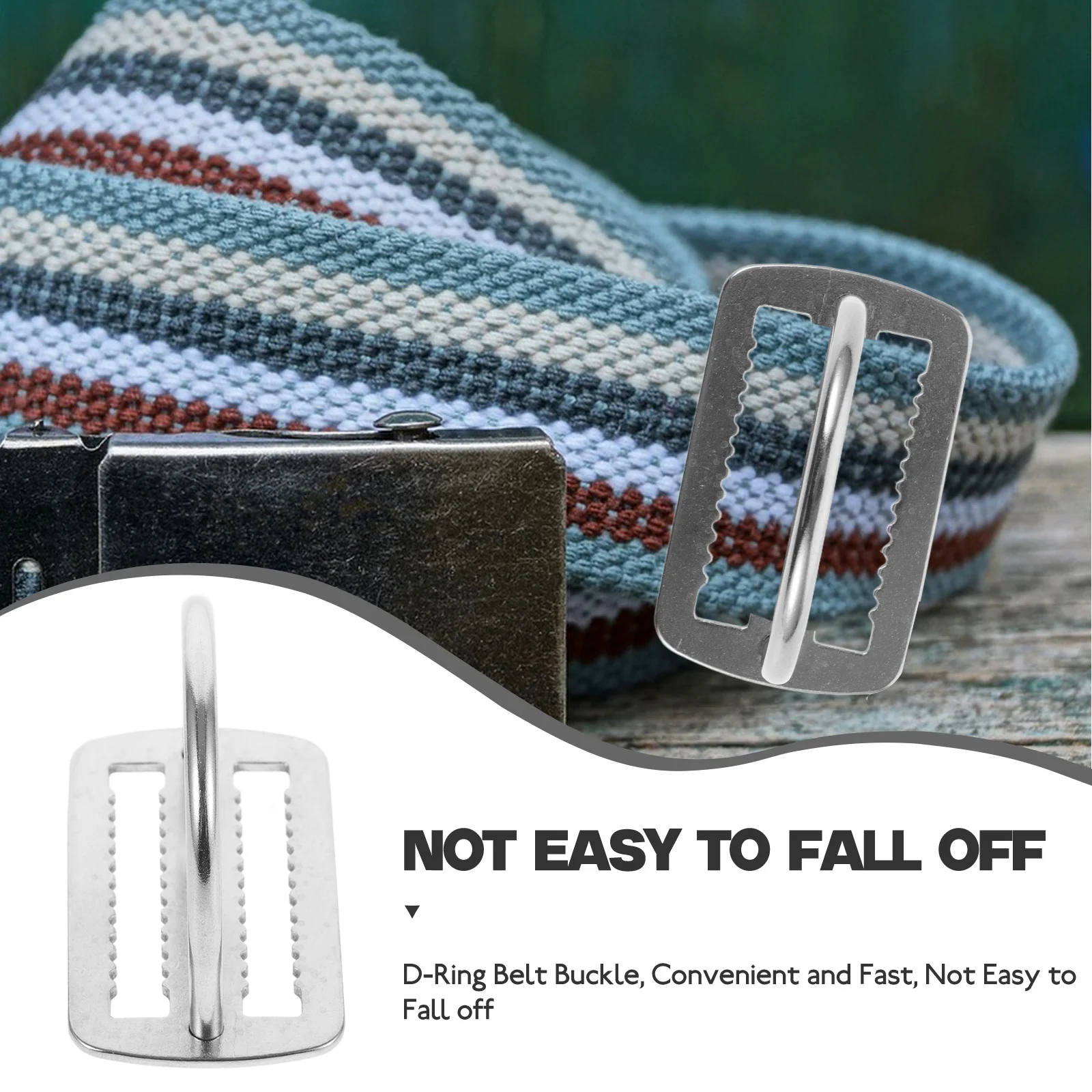 

D Ring Buckle Diving Accessories Stainless Steel Shaped Hook Replacement Fishing Belt Tool Durability Dive Hunting Gear