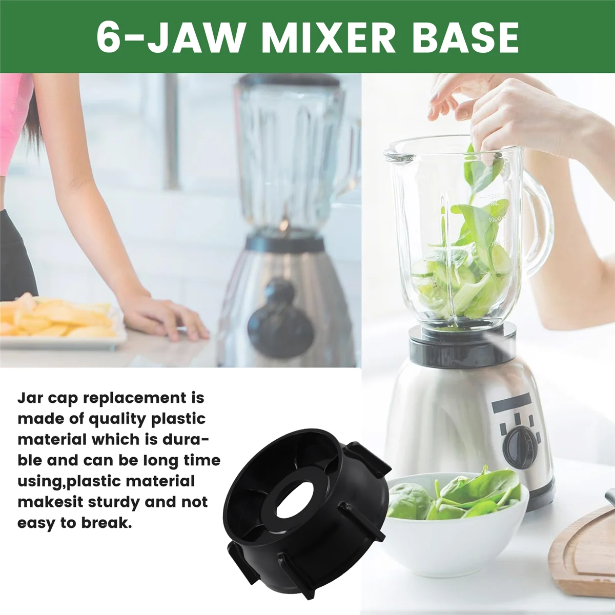 1 шт. 4902-003 нижняя часть банки блендера для блендеров Oster и Osterizer, запасные части для блендера Oster премиум-класса (черный) # A66K