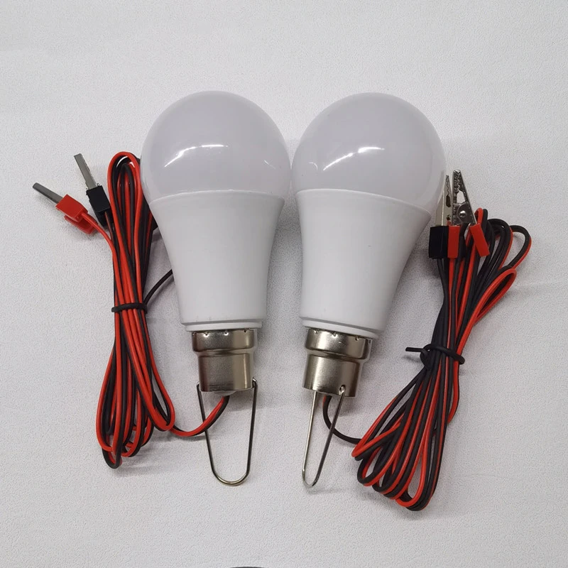 3W 5W 7W 9W 12W 15W 18W LED DC 12-85V Glühbirne mit 1.2m Draht Schraube Niederspannungs-Batterie Dedicated DC 12 Volt Lampada Für Zuhause