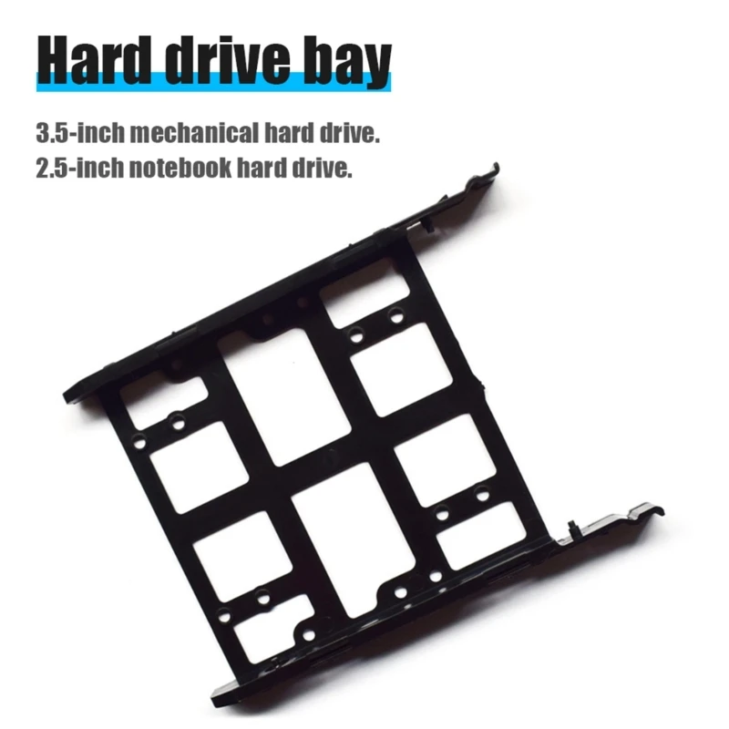 Plastic 2.5 inch / 3.5 inch SSD HDD Metal Mounting Adapter Bracket PC Hard Drive Enclosure Tray Holder Desktop