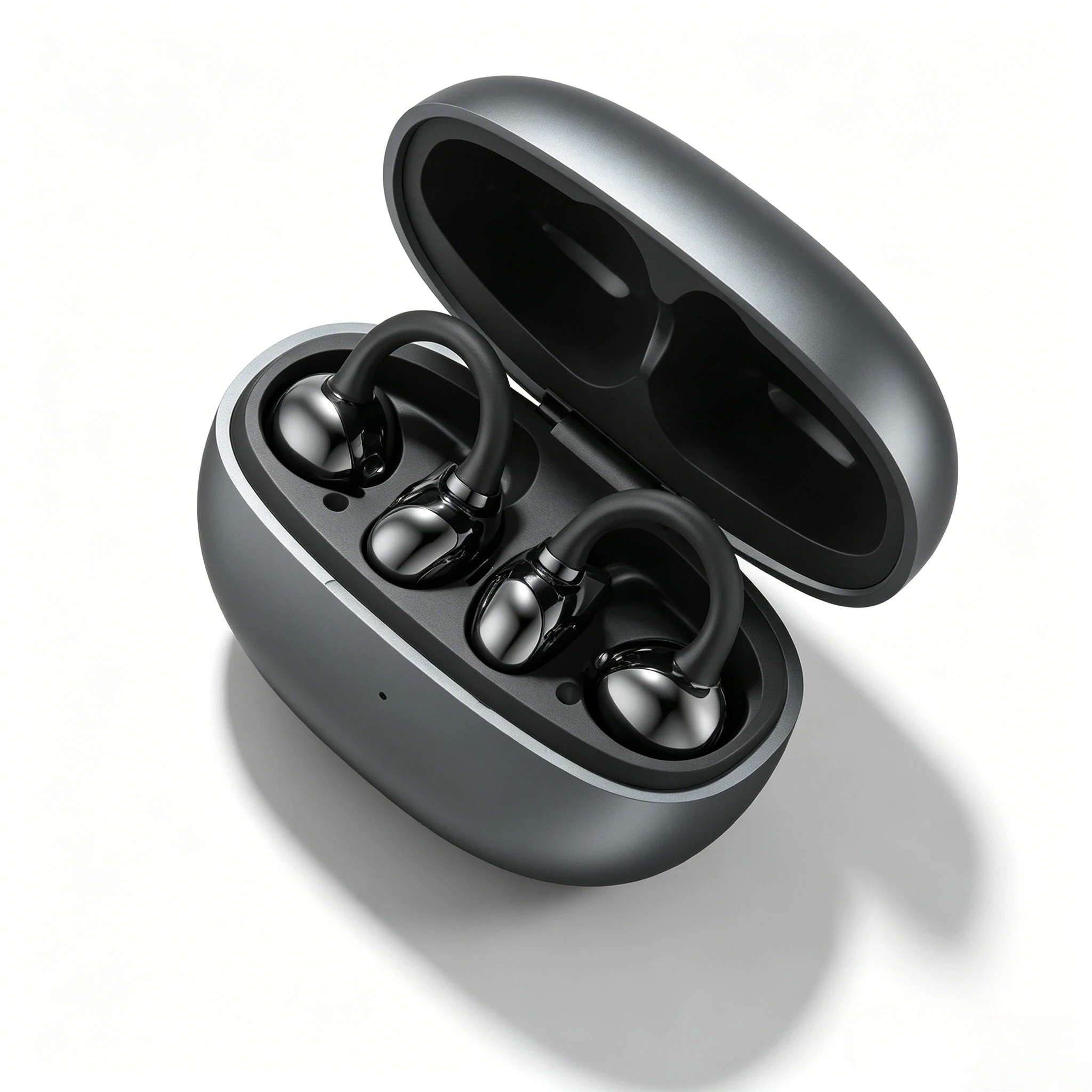 Wireless Ear Clip Bluetooth Earbuds Sports Waterproof Design Noise Cancelling Headphones Long Battery Life with Built-in Mic