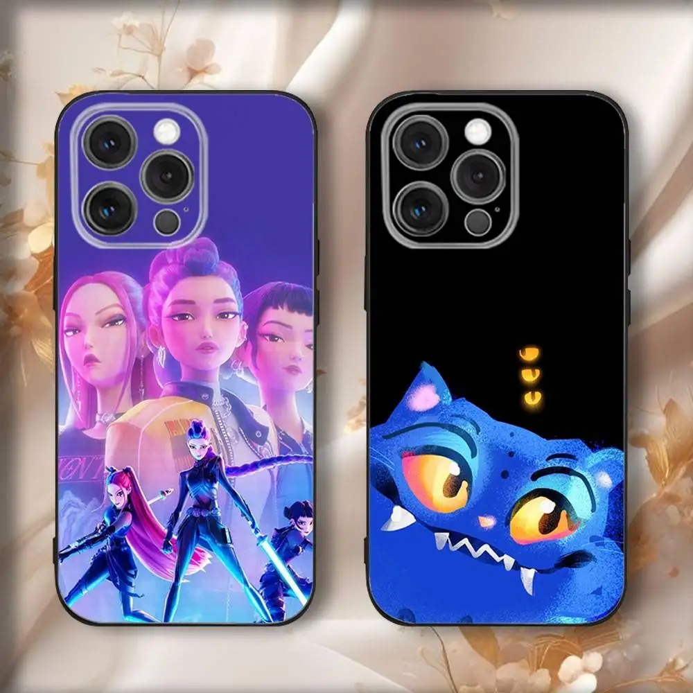 

Kpop D-Demon H-Hunters Phone Case For iPhone16,15,14,13,12,11,Pro,Max,Plus,X,XS,SE4,E,Mini,Soft Black Case